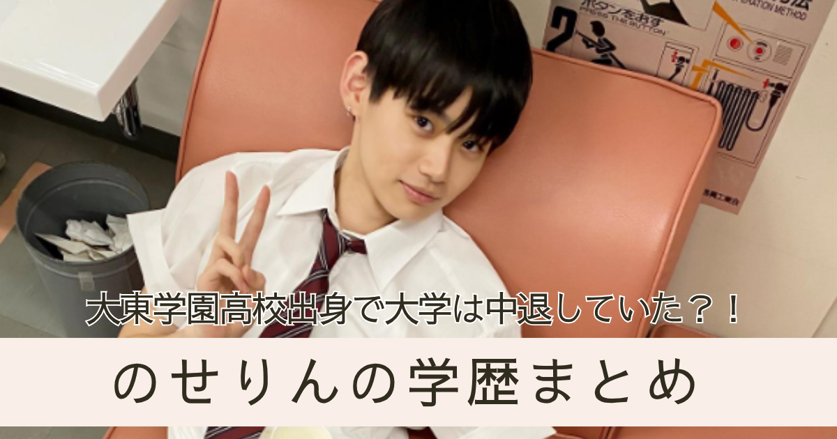 のせりん 学歴 高校 大学